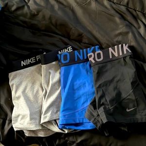 Nike Pro shorts. All size medium. Probably worn one time.